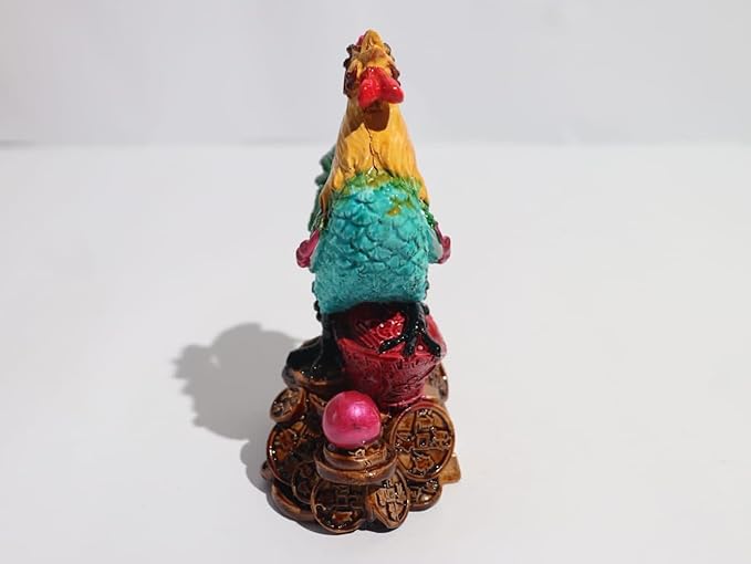 Wishfulfilling Multicolor Rooster Figurine