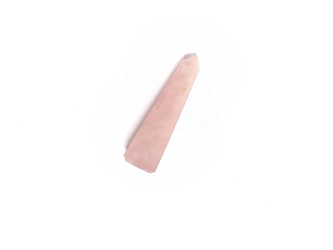 Pink Rose Quartz Stone Crystal Wand