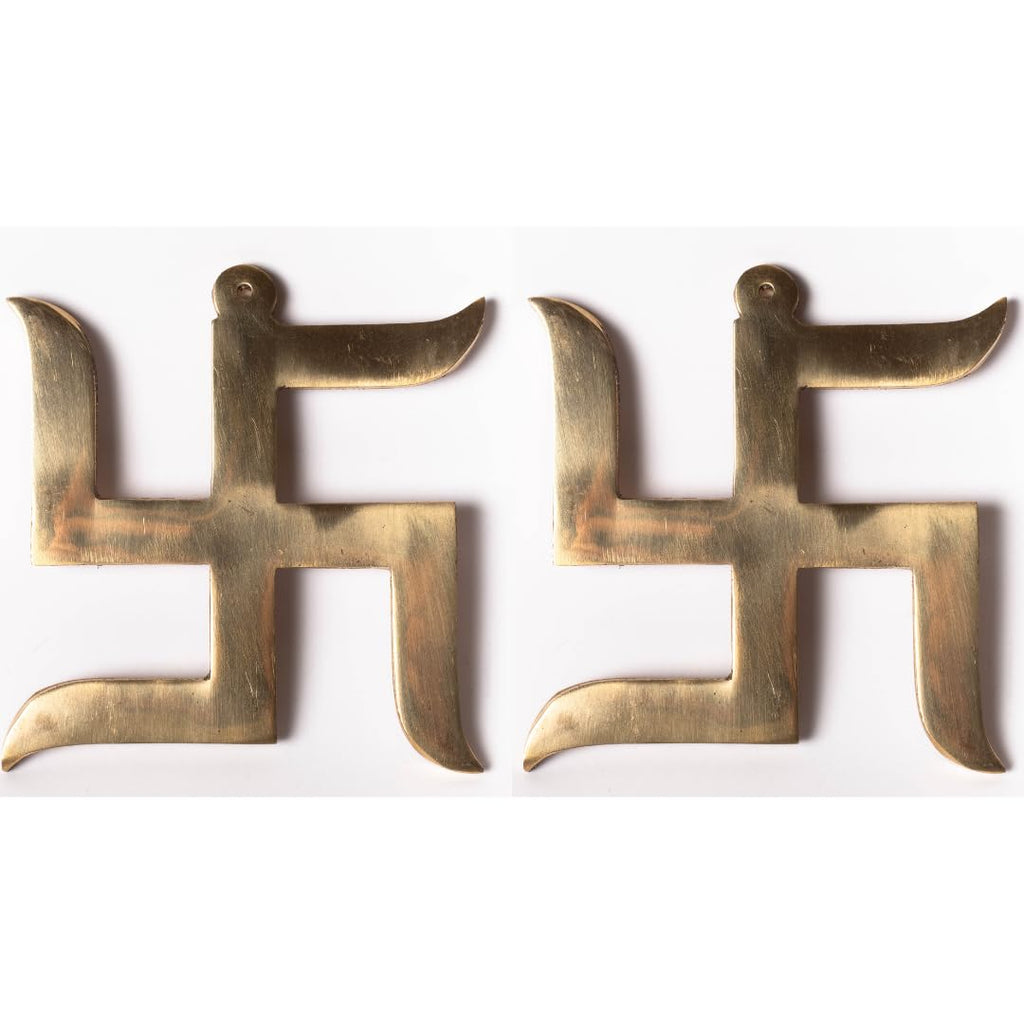 Brass Swastik - 3 Inch - 2 Pcs
