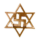 Copper Star Swastik Pyramid - 5.5 Inch