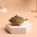 Finecrafted Brass Kachua for Good Luck | 2 Inch |  Ashta Lakshmi | Turtle Showpiece