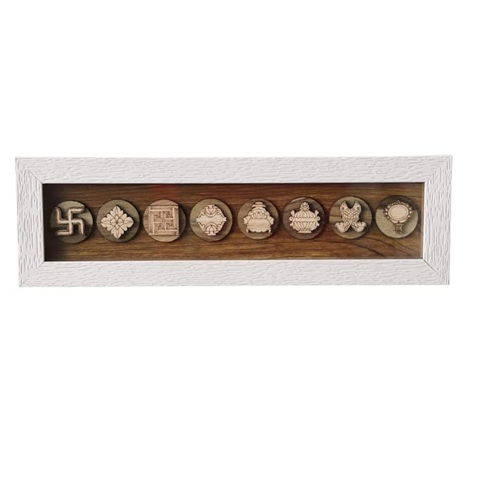 Jain Asthamangal Natural Wood Frame