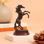 Horse with Uplifted Legs | 4.5 Inch | Showpiece for Home Decor | Statue | | Black | Feng Shui Items