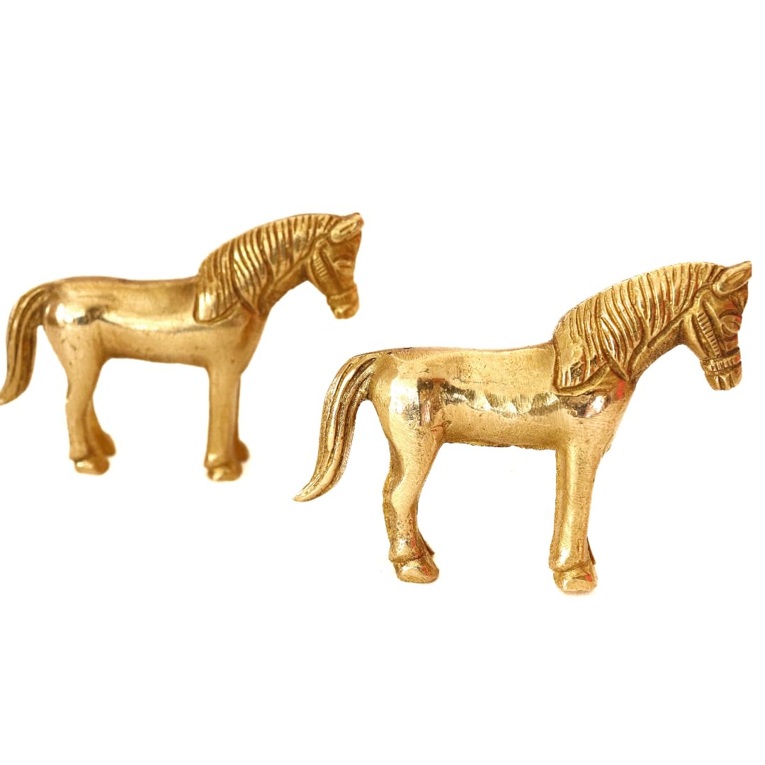Brass Horse Statue - 3 Inch