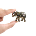 Premium Brass Elephant Idol Miniature | 1.5 Inch | Car Dashboard | Vastu & Feng Shui |