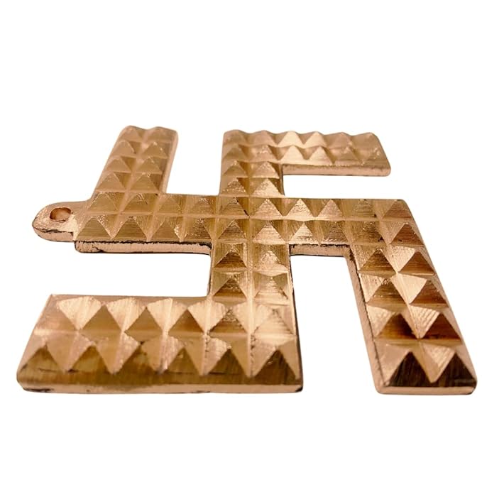 Copper Swastik Pyramid - 3 Inch