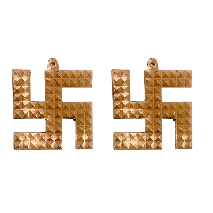 Copper Swastik Pyramid - 3 Inch