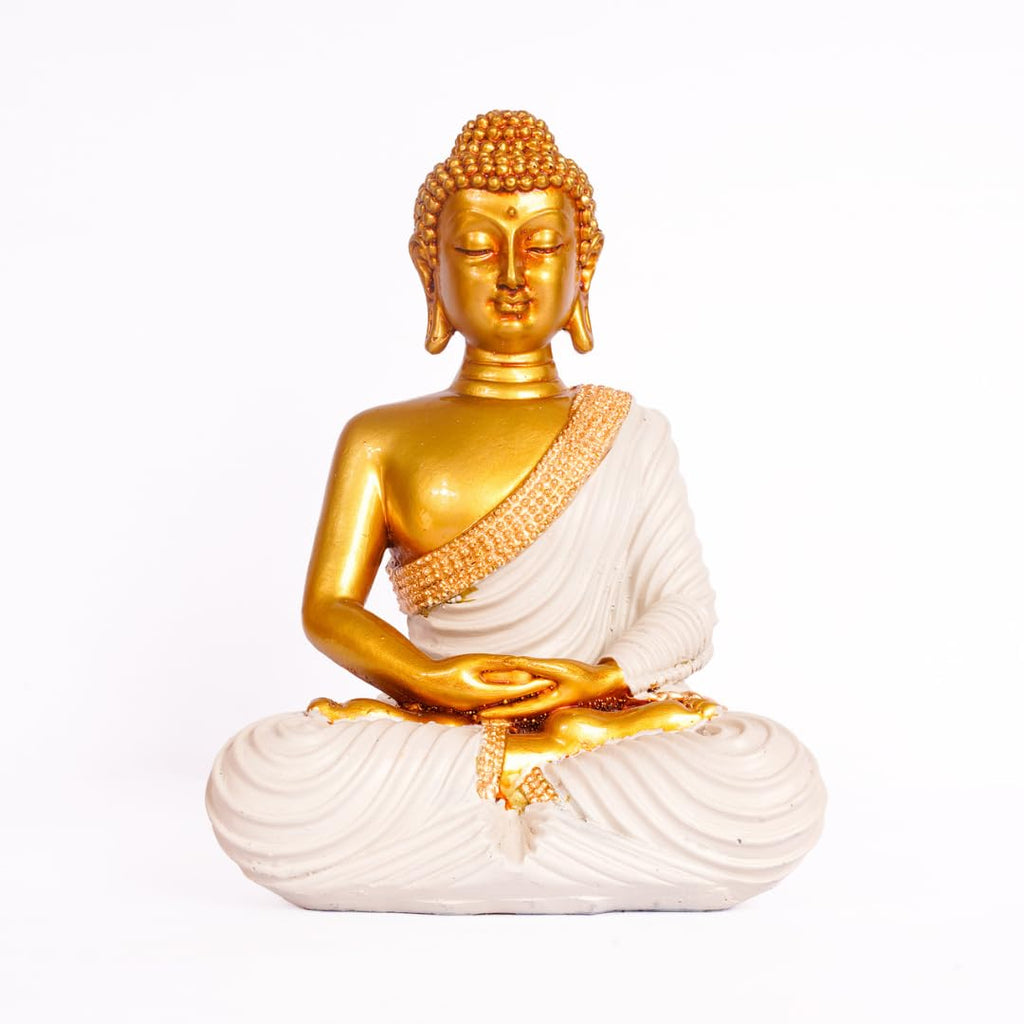Lord Gautam Buddha Statue | 7 Inch | Home Decor | Meditation Showpiece |  Living Room | Housewarming Gifts |