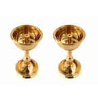 Brass Udupi Nanda Akhand Jyoth Diya (Pack of 2)