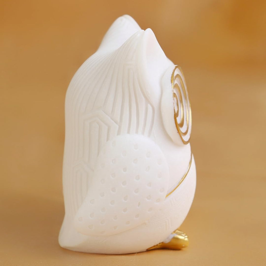 White Owl Statue for Good Luck - 3.5 Inch