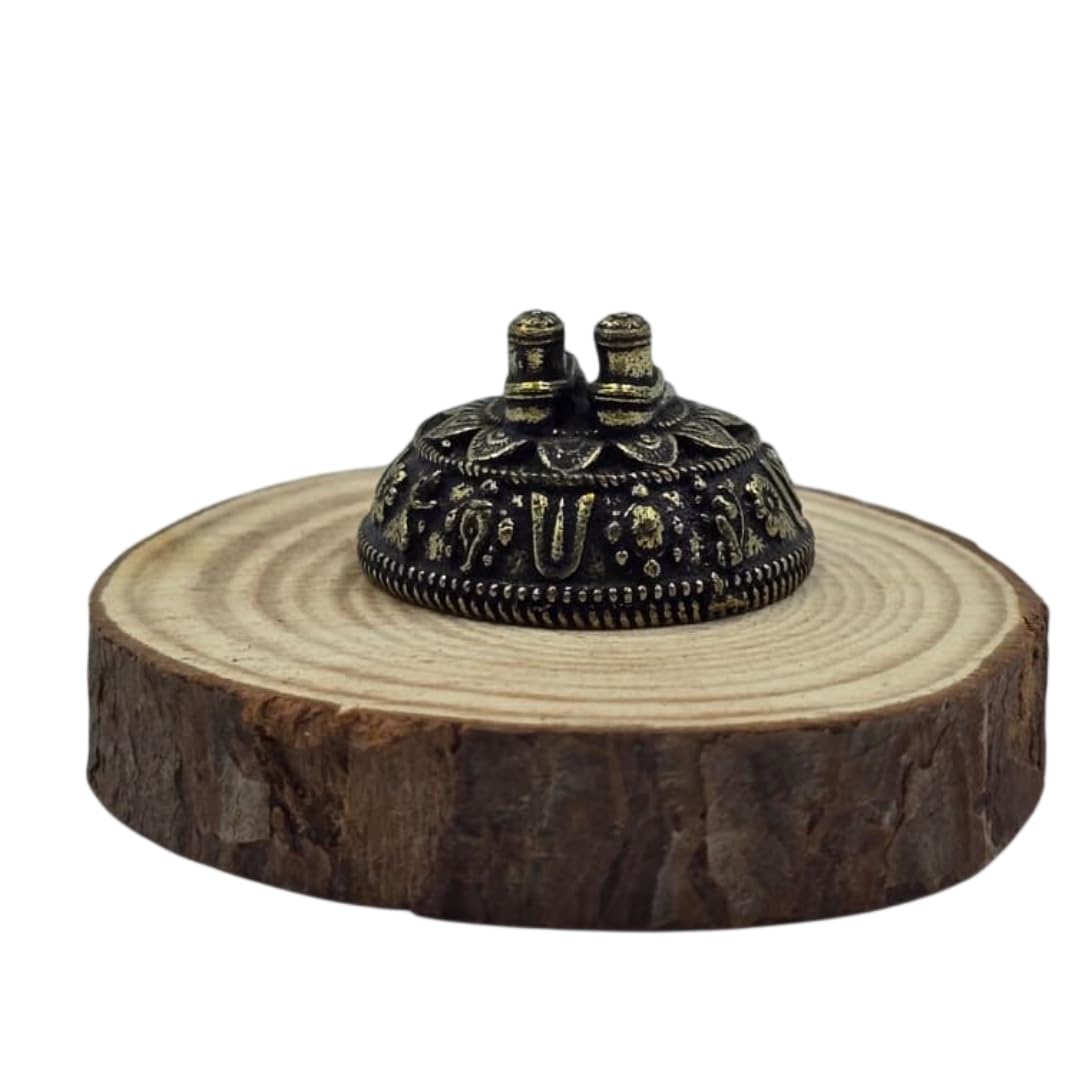 Brass Balaji Charan Paduka Miniature | 1 Inch | Small Tirupati Balaji Padam |