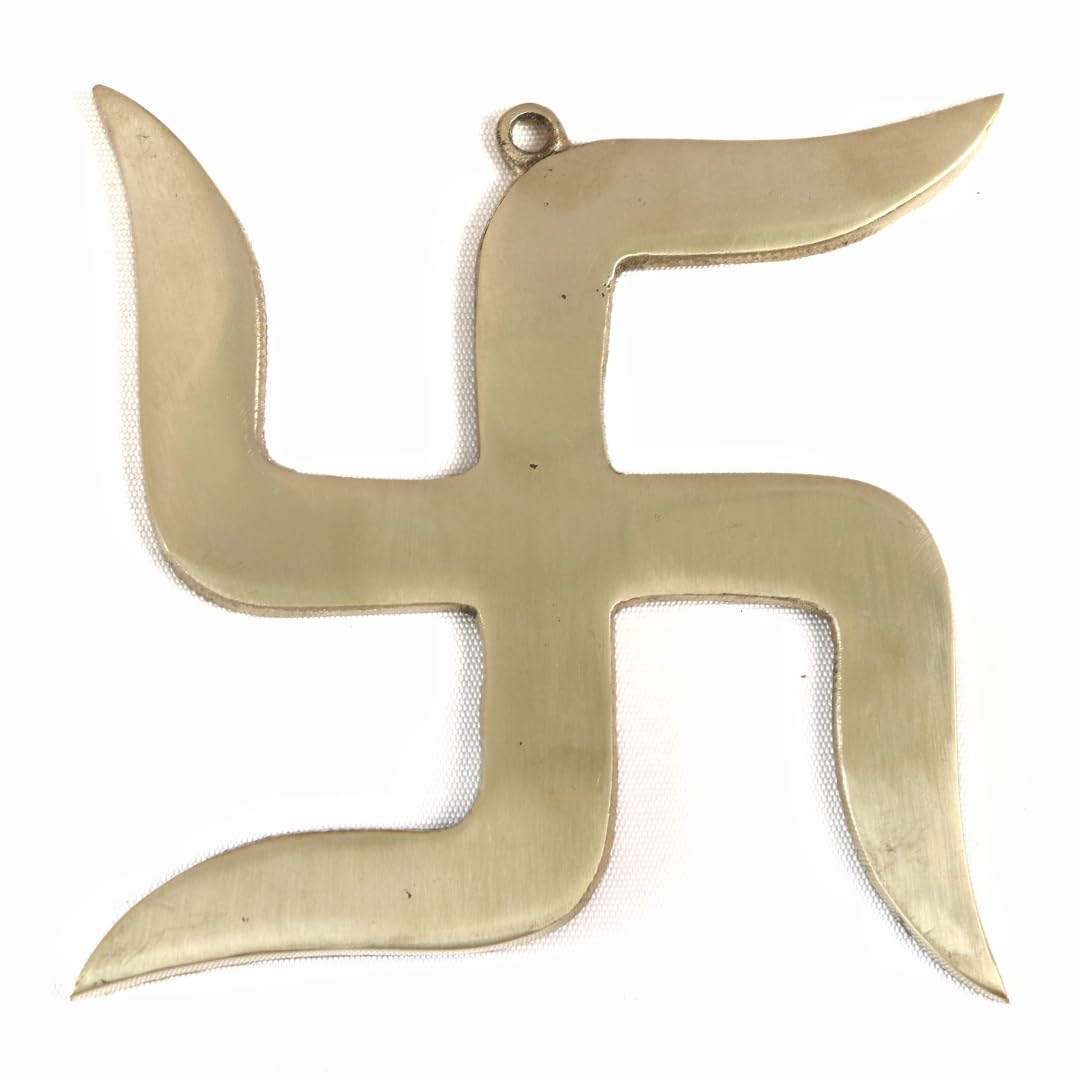 Brass Swastik for Door Entrance for Vastu | 5 Inch | Wall Decor - Hanging