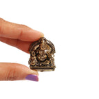 Brass Miniature Kubera | 1 Inch | Kuber Murti | God of Wealth Statue |Lord Kuber Small Idol |