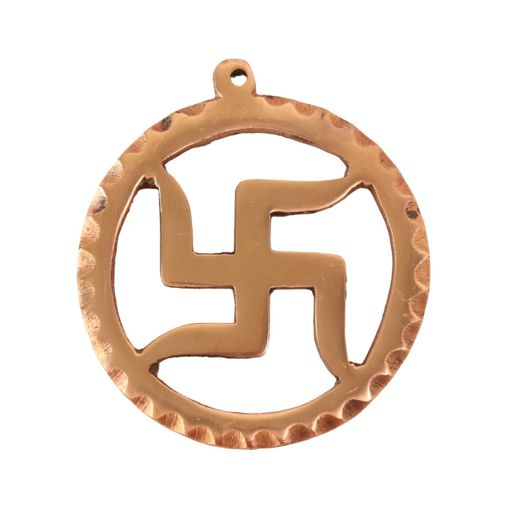 Pure Copper Swastik for Door Entrance for Vastu | 3 Inch | 卐 ॐ 卐 | Main Gate | Wall Decor Hanging