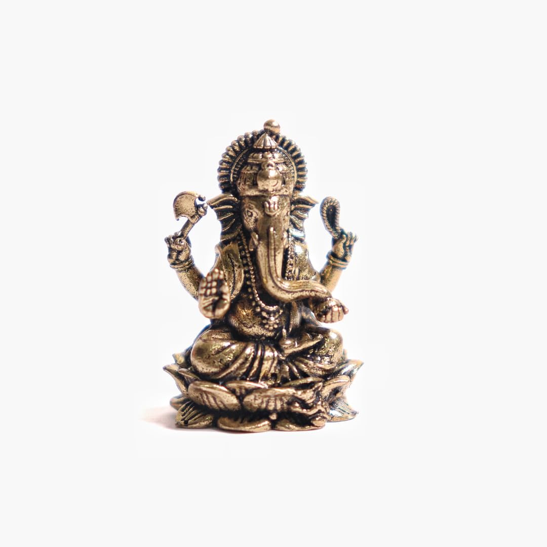 Brass Miniature Ganesha Idol | 1 Inch |  Small God Idols | Products |