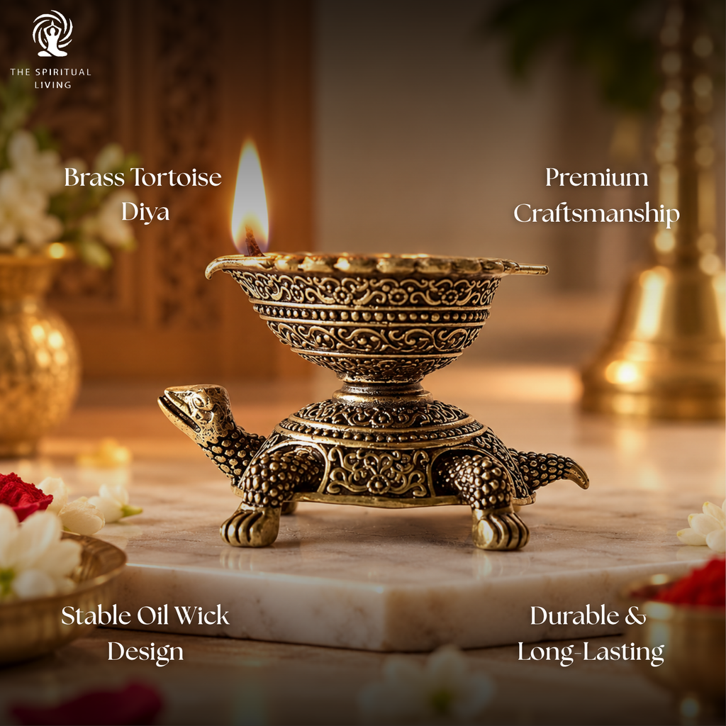 Brass Tortoise Diya - 2.5 Inch