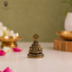 Small Brass Maa Annapurna Minature Idol | 1 Inch |  Car Dashboard | Pooja Room |