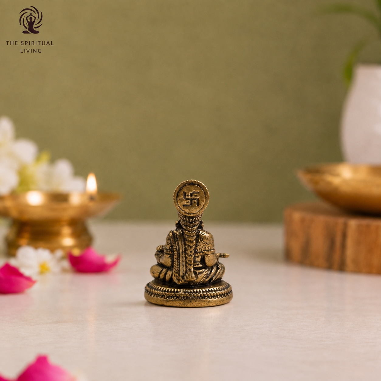 Small Brass Maa Annapurna Minature Idol | 1 Inch |  Car Dashboard | Pooja Room |