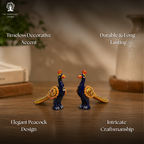 Peacock Decoration Items - 3 Inch - Pack of 2
