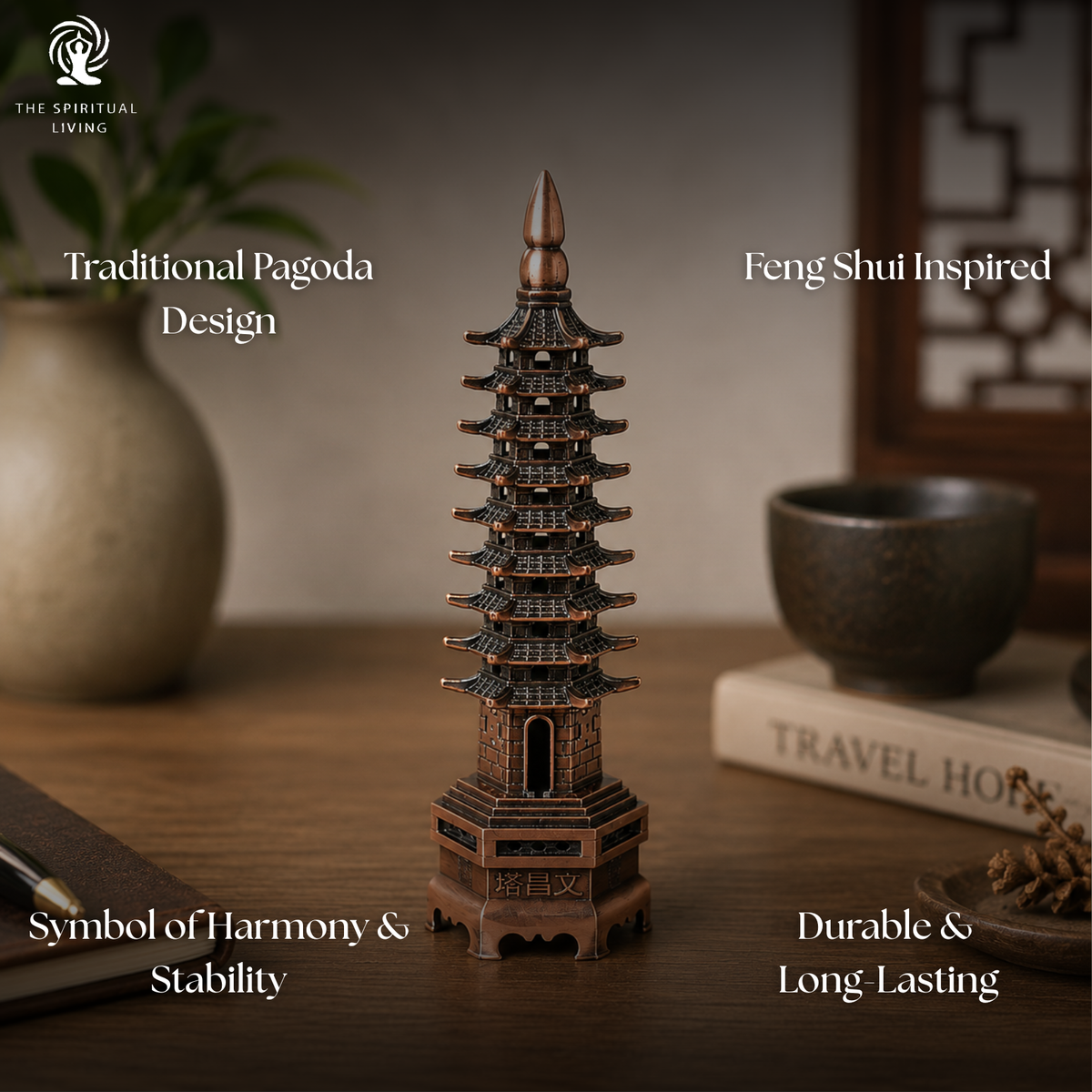 Copper 9 Layers Pagoda Tower - 5 Inch