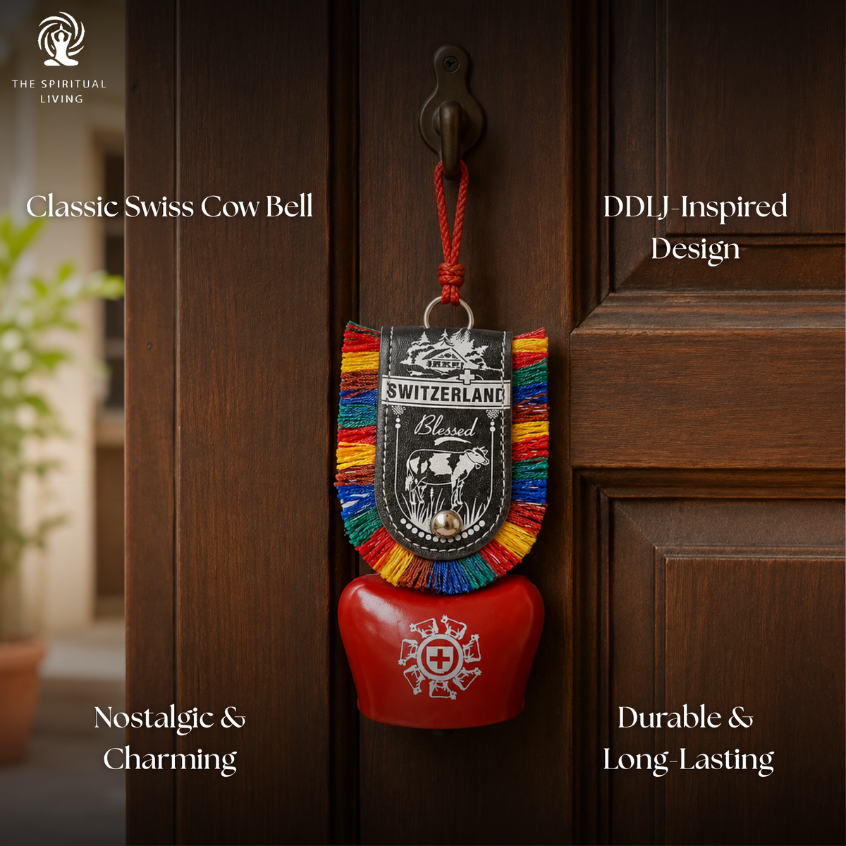 Swiss Cow Bell DDLJ Main Door Hanging - 6 Inch