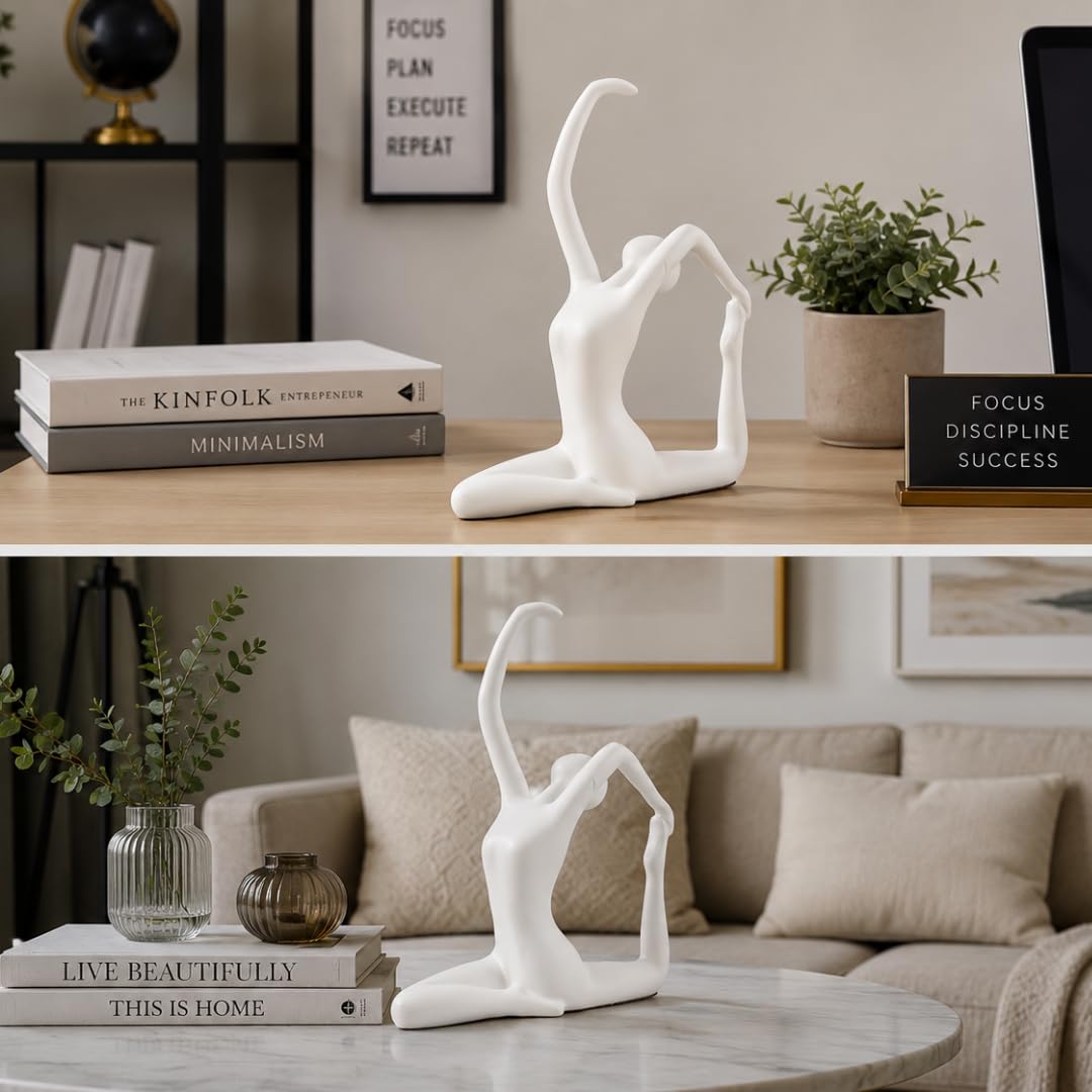 White Lady Statue | 7 Inch | Aesthetic Home Decor Figurine | Living Room & Office |