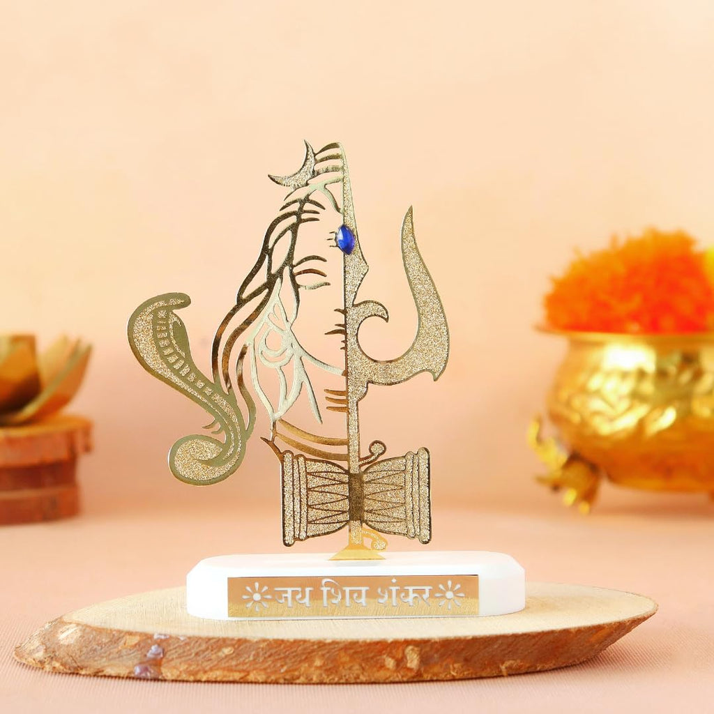 Shiva Idol | 4.5 Inch | Statue | Car Dashboard | Shiv Shakti Trishul for Car |