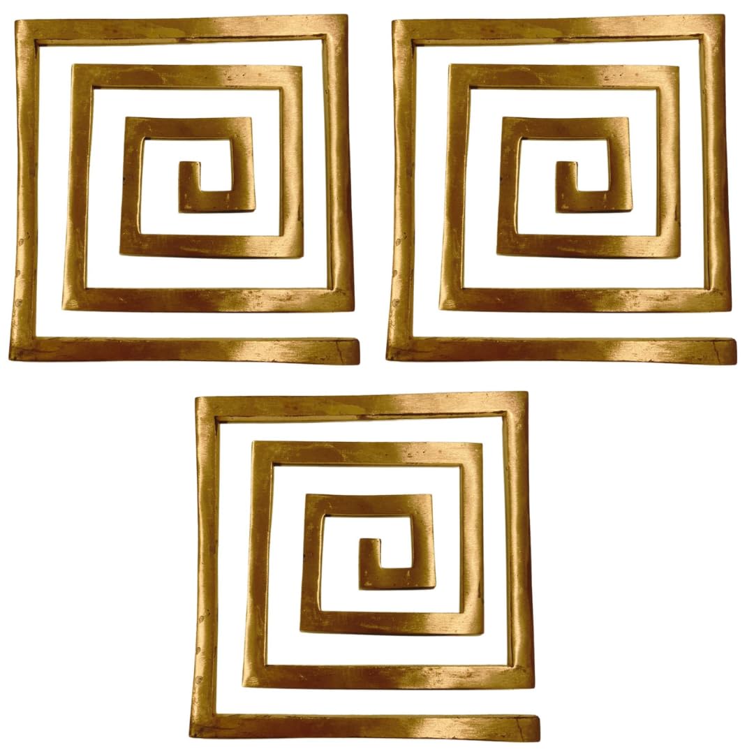 Copper Helix for Vastu | 4 Inch |  Pack of 3 | South West Direction | Missing Corner Cuts | Home & Office |