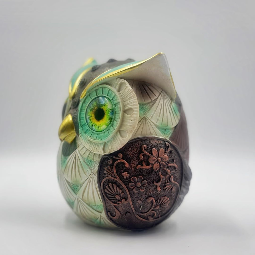 Premuim Green Owl Statue for Good Luck I 4.5 Inch |  उल्लू | Figurine | Showpiece |