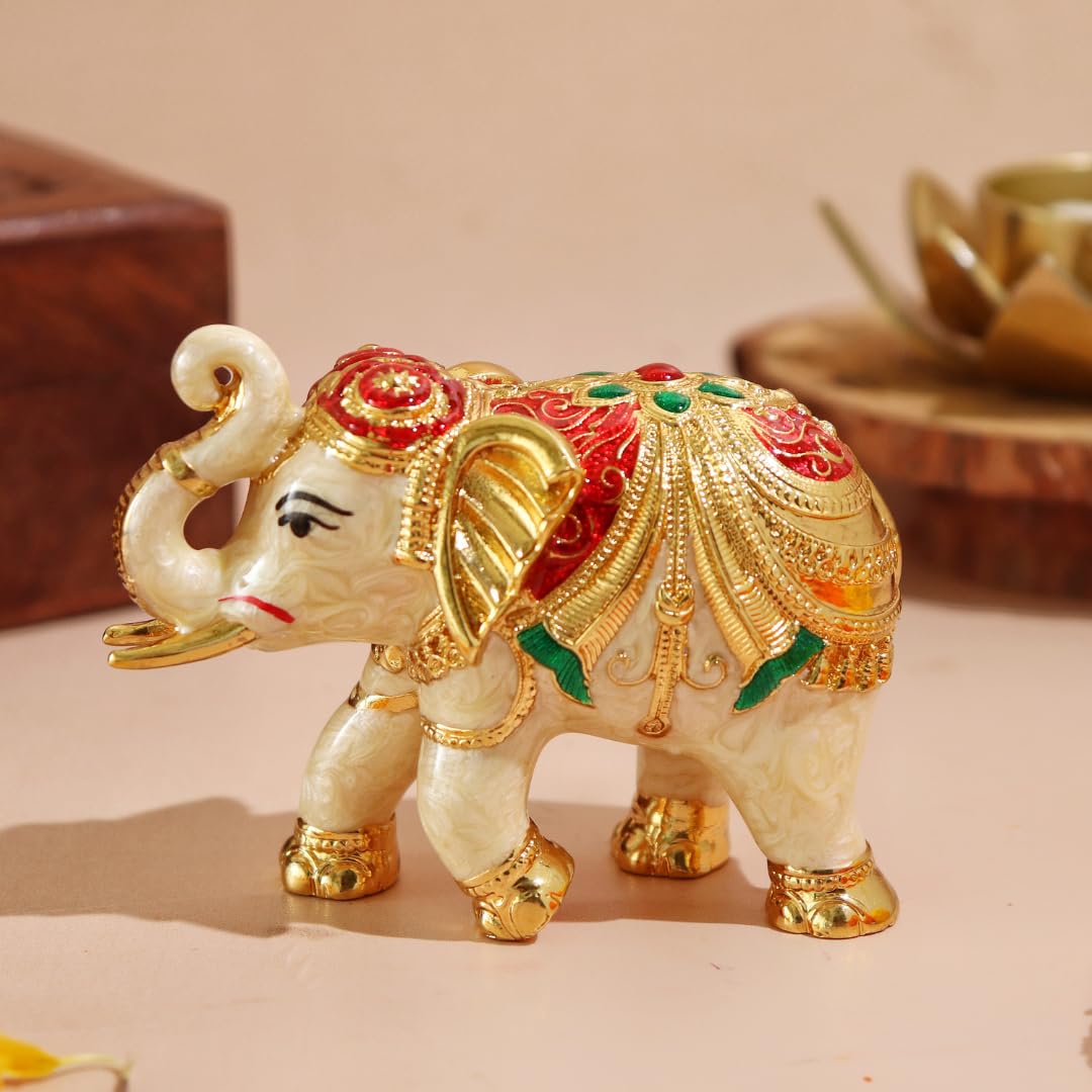 Elephant Statue for Good Luck - 3.5 Inch - 2 Pcs