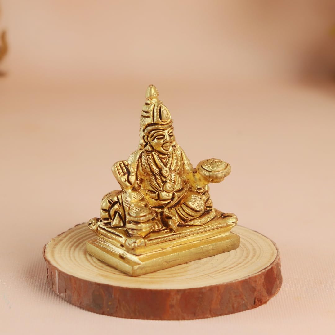Brass Lord Kubera Idol | 2 Inch | Murti | Wealth & Prosperity |