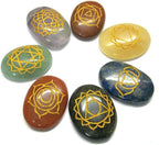 Seven Chakra Healing Stones In Wooden Box ( Set of 7 )