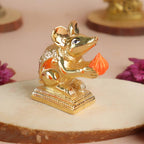 Moshak Idol | 2.25 Inch | Rat for Ganesh Ji - Ganpati | Chaturthi Decoration | Festive Decor |