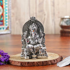 Ganesh Ji Idol | 4 Inch | God Idol | 999 Silver Plated Gifts | Ganpati Statue for Puja |