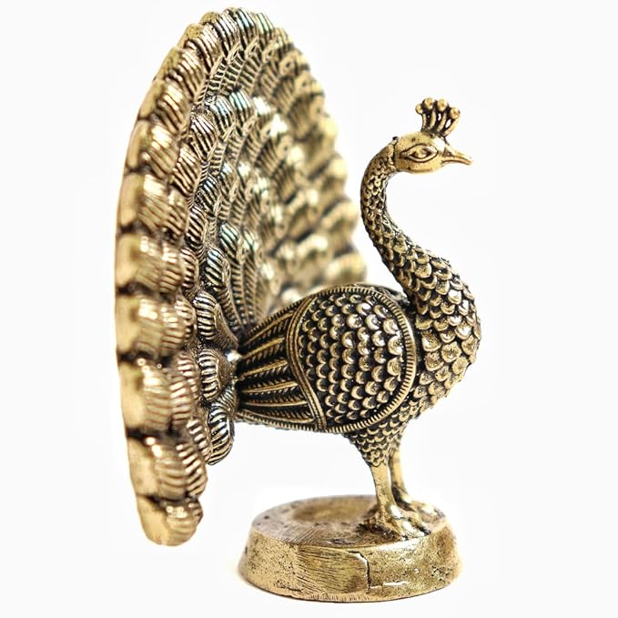 Brass Small Peacock Decoration Items - 2.75 Inch
