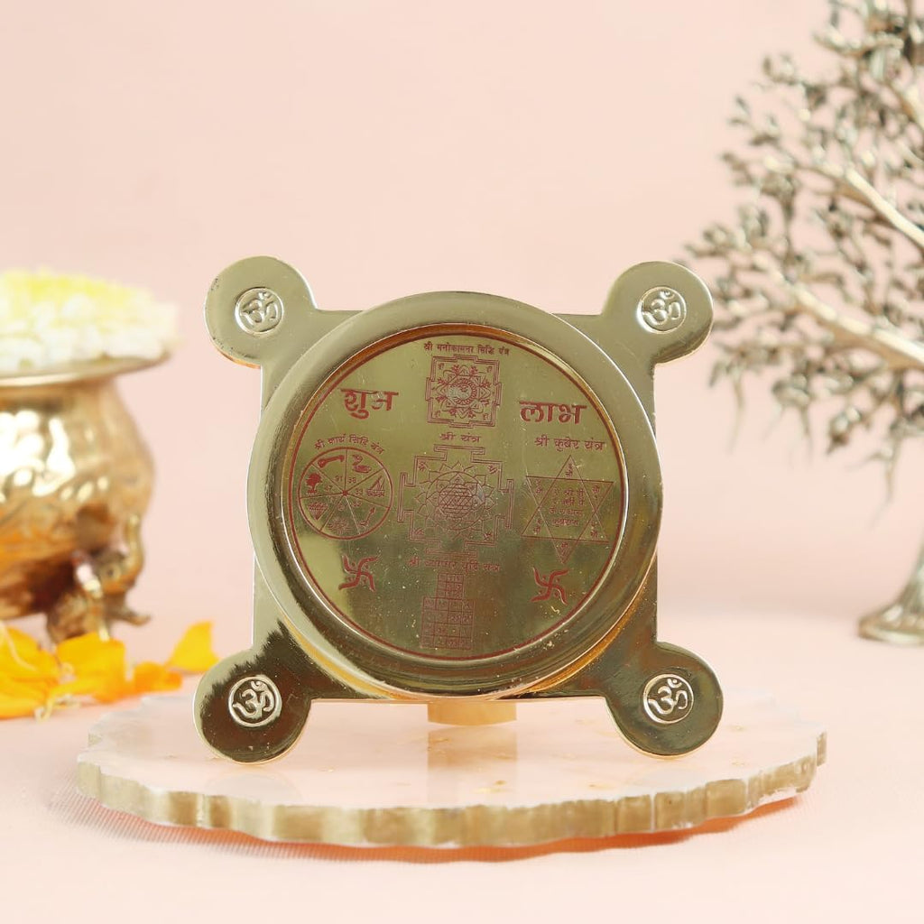 Stand Shri Yantra Original for Home | Manokamna Yantra | Shri Sarva Karya Siddhi Yantra | Shubh Labh