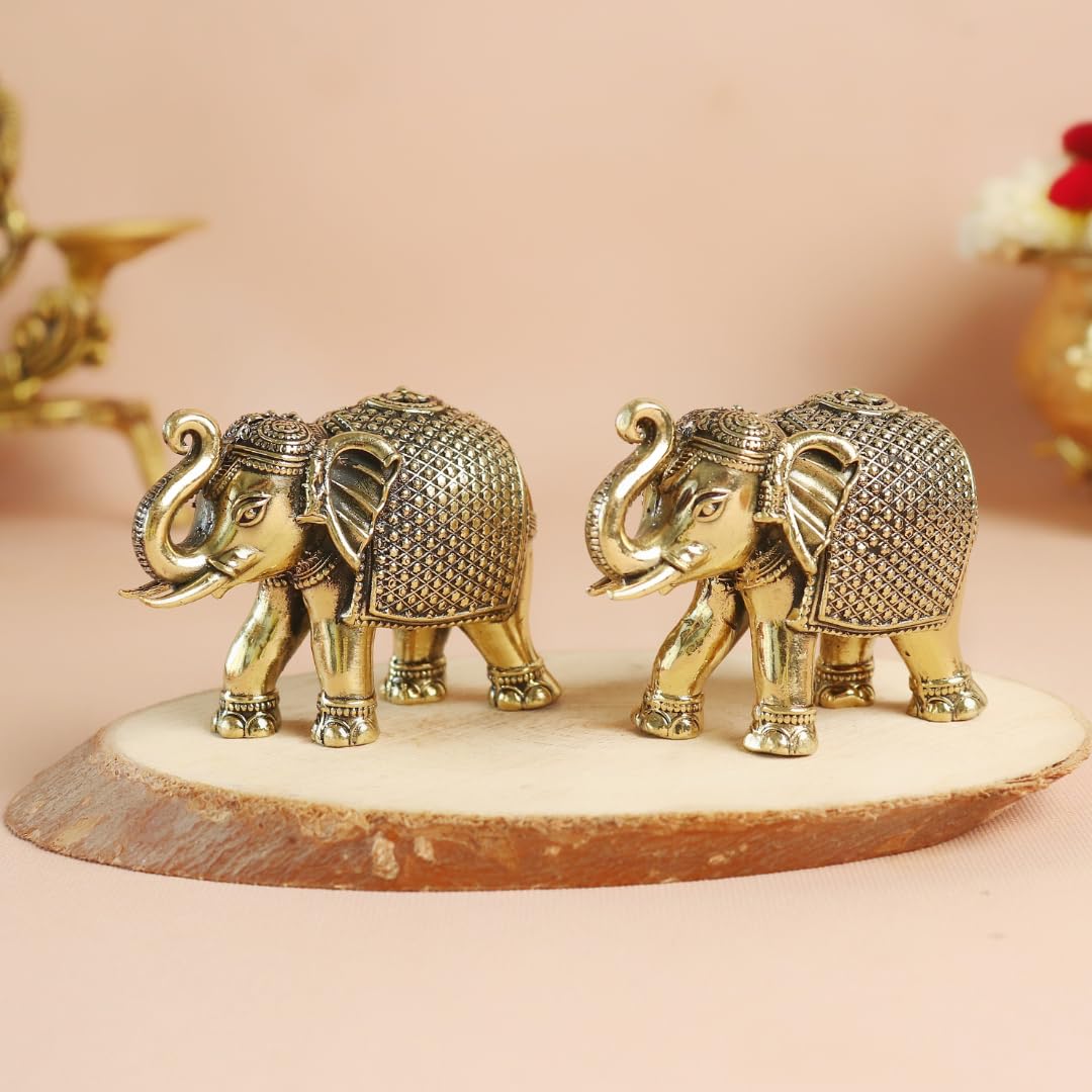 Elephant Statue for Good Luck | 2.5 Inch - Set of 2