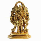 Brass Panchmukhi Hanuman Idol | 2.5 Inch | Vastu | Protection from Evil Eye | Statue |