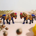 Meenakari Small Horse Animal Figurine - 2.5 Inch - 2 PCS