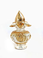 TSL Luxe Gold Mangal Kalash for Pooja | 3.5 Inch | with Coconut | for Showpiece | ॐ | Kamal | Shree | श्री | Shubh Labh Kalash |