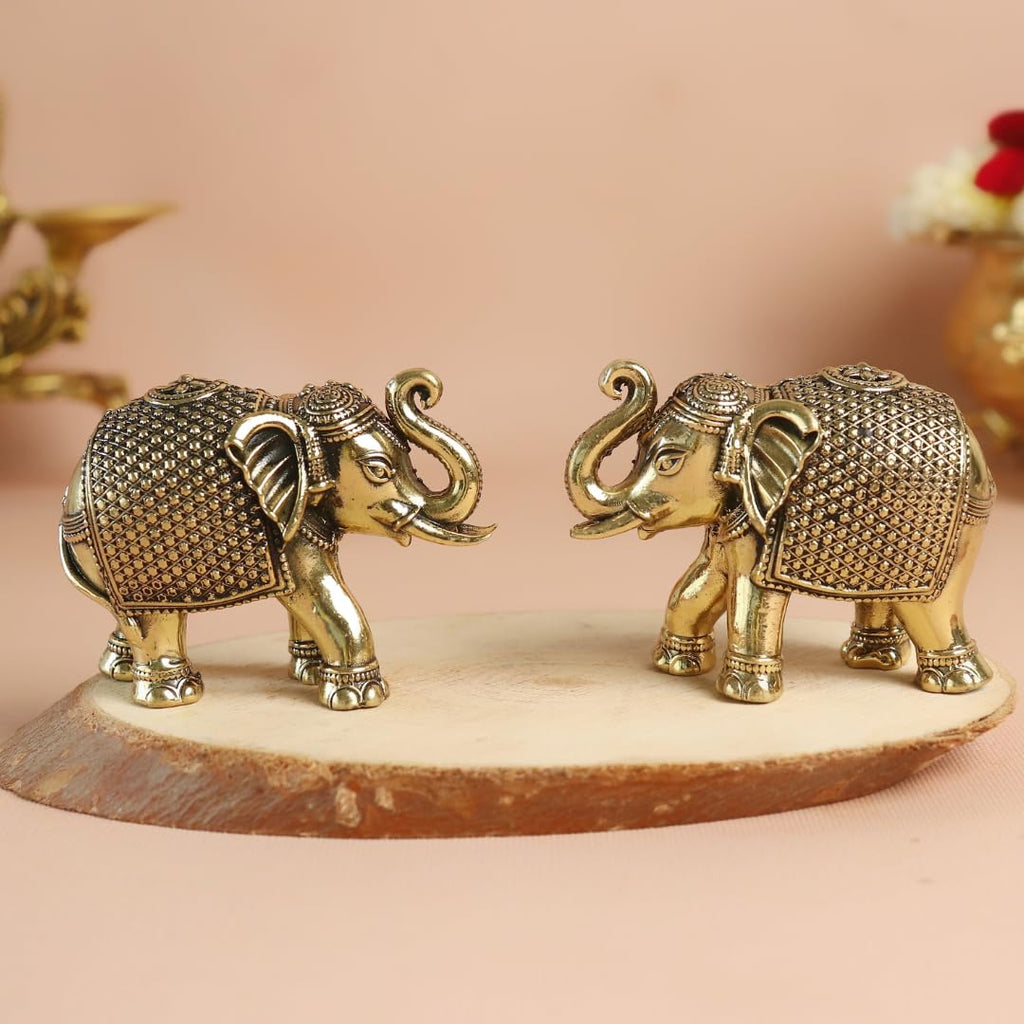Elephant Statue for Good Luck | 2.5 Inch - Set of 2