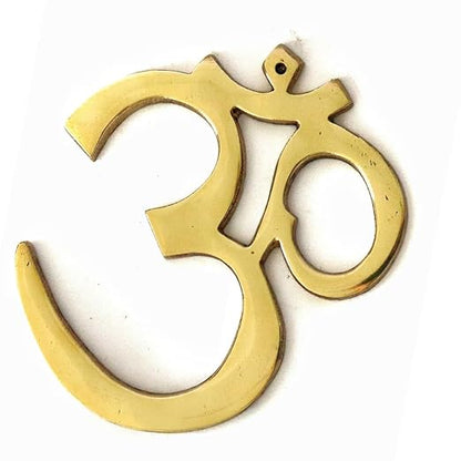 Pure Brass Om Wall Decor (5.5 Inch)