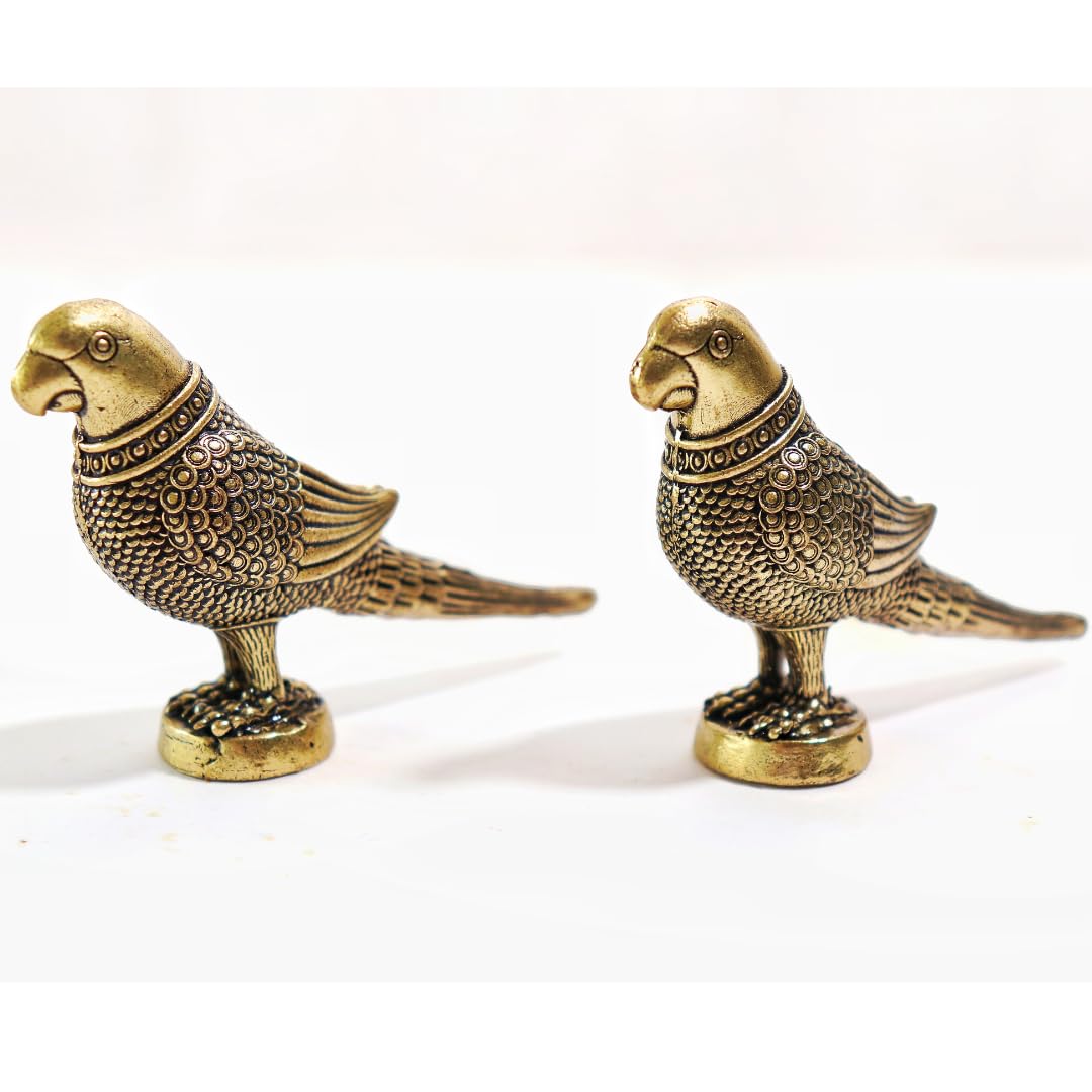 Brass Parrot - 3.5 Inch - 2 Pcs