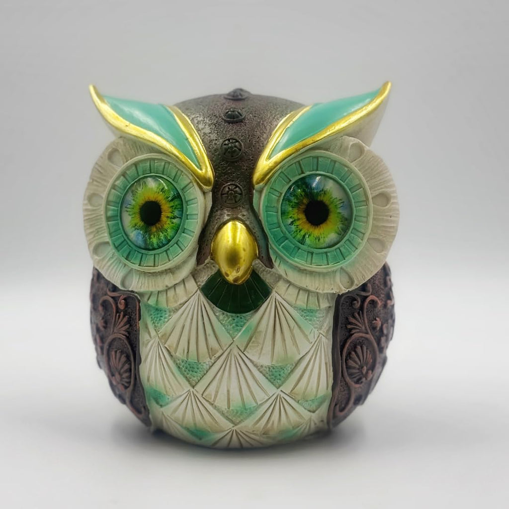 Premuim Green Owl Statue for Good Luck I 4.5 Inch |  उल्लू | Figurine | Showpiece |
