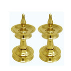 Brass Kerala Fancy Diya - 9 Inch - Pack of 2