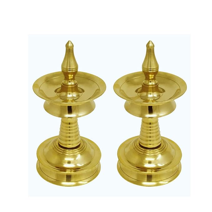 Brass Kerala Fancy Diya - 9 Inch