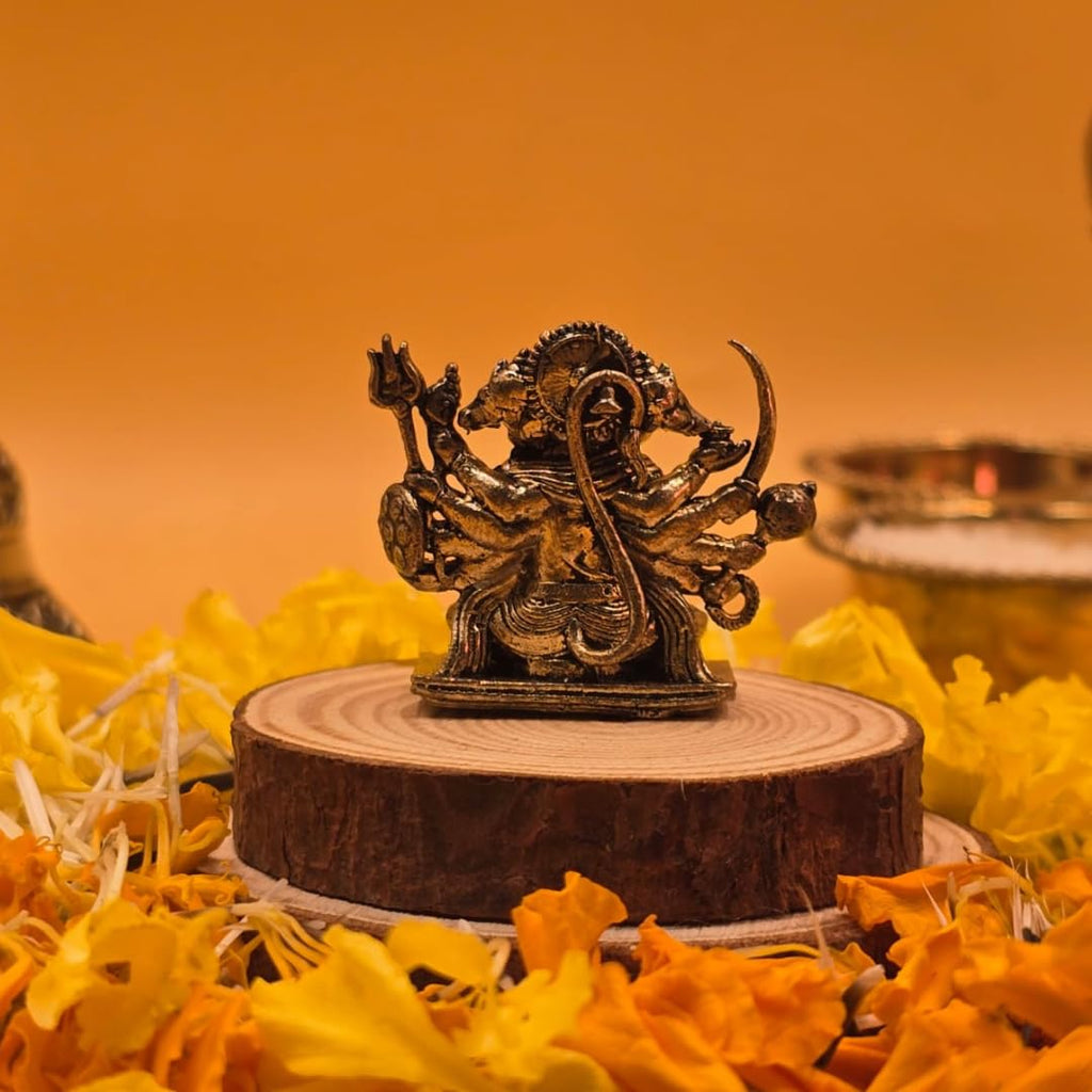 Panchmukhi Hanuman Ji Miniature Idol | 1 Inch | Small Statue | Vastu Protection |
