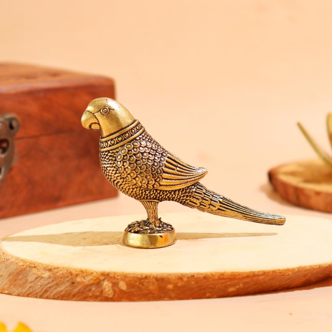 Exotic Brass Parrot - 3.5 Inch