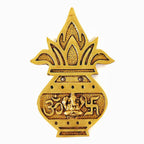 Brass Wall Hanging Ganesh Ji | 5.5 Inch | Kalash | Om ॐ & Swastik 卐 |
