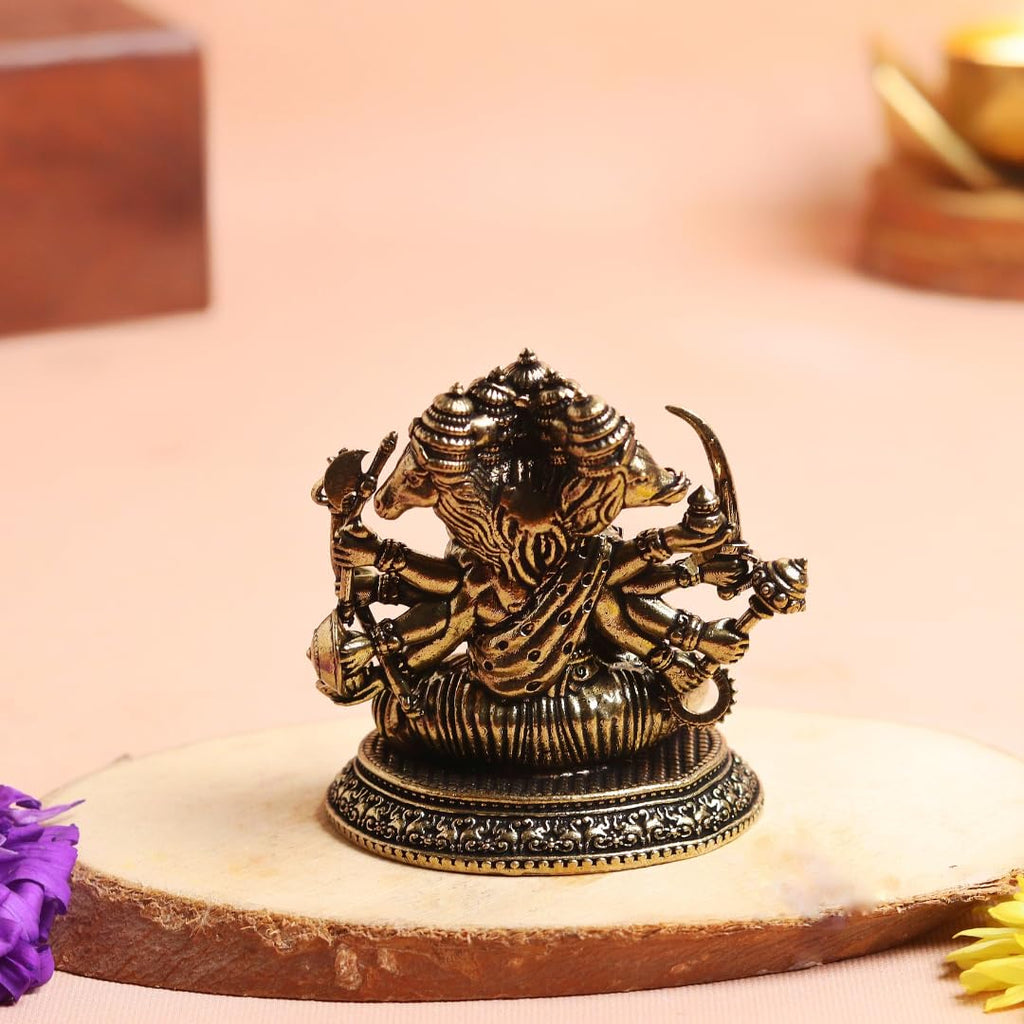 Brass Panchmukhi Hanuman Ji Ki Murti | 3 Inch |